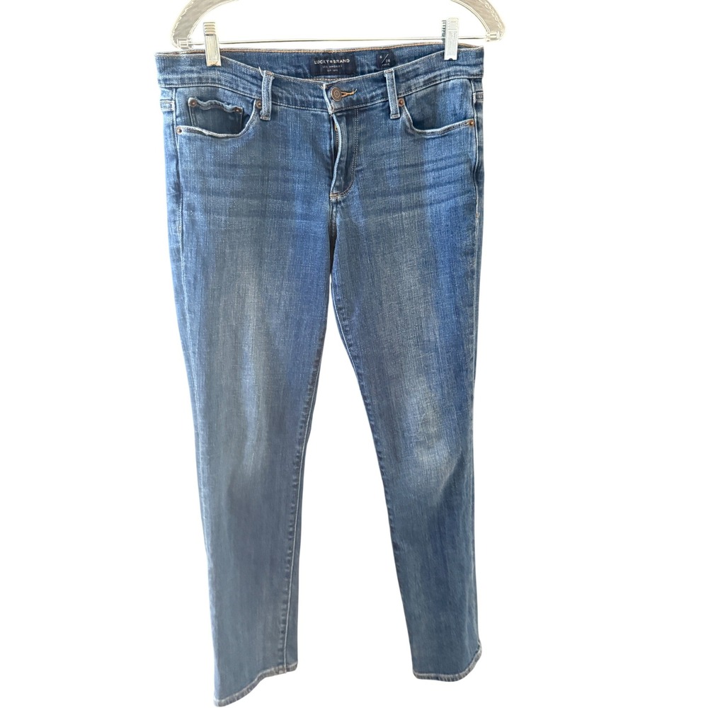Lucky Brand Womens Size 6 28 Ankle Slim Straight Jeans‎ Medium Wash Blue Denim
